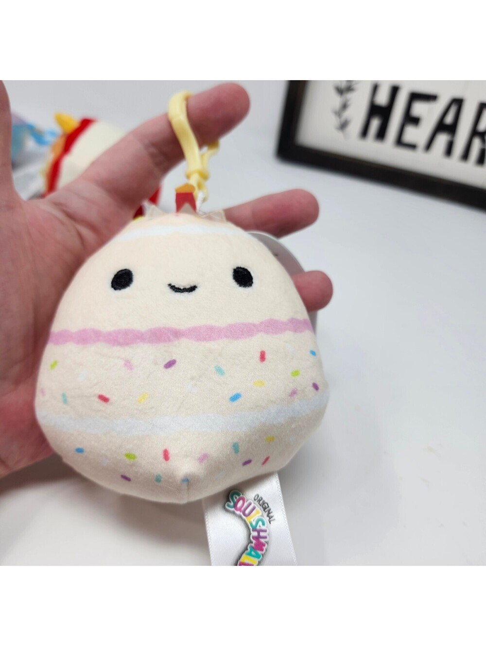 Squishmallows Dorina Birthday Cake 3.5" Clip-On Plush #879 w/ Tag